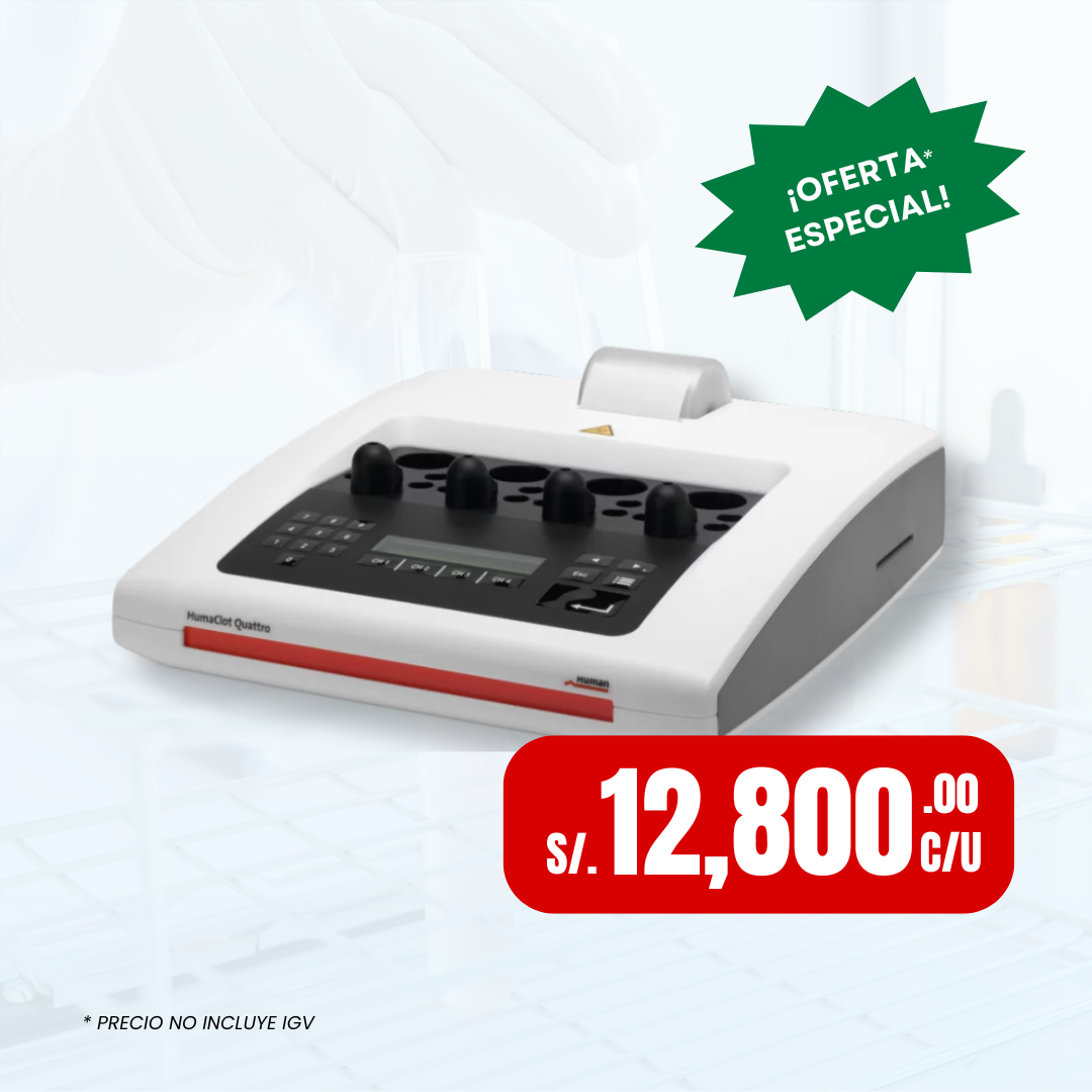 Analizador de coagulación semiautomatizado HumaClot Quattro